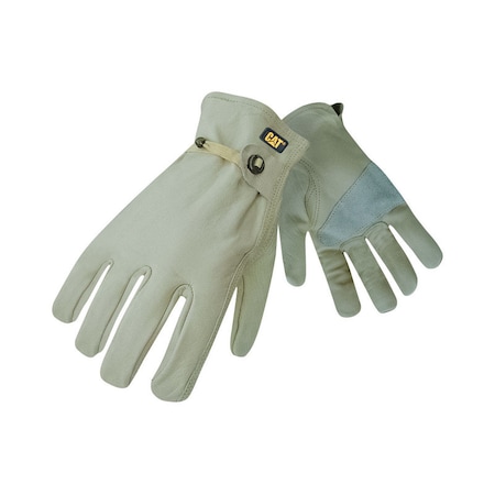 Caterpillar Cat Grain Cowhide Men's Indoor/Outdoor Gunn Cut Driver Gloves Tan L 1 pair CAT012110L